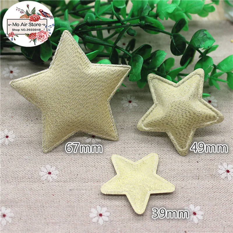 Ткань блёстки патчи Золотая Звезда аппликации для одежды Швейные принадлежности