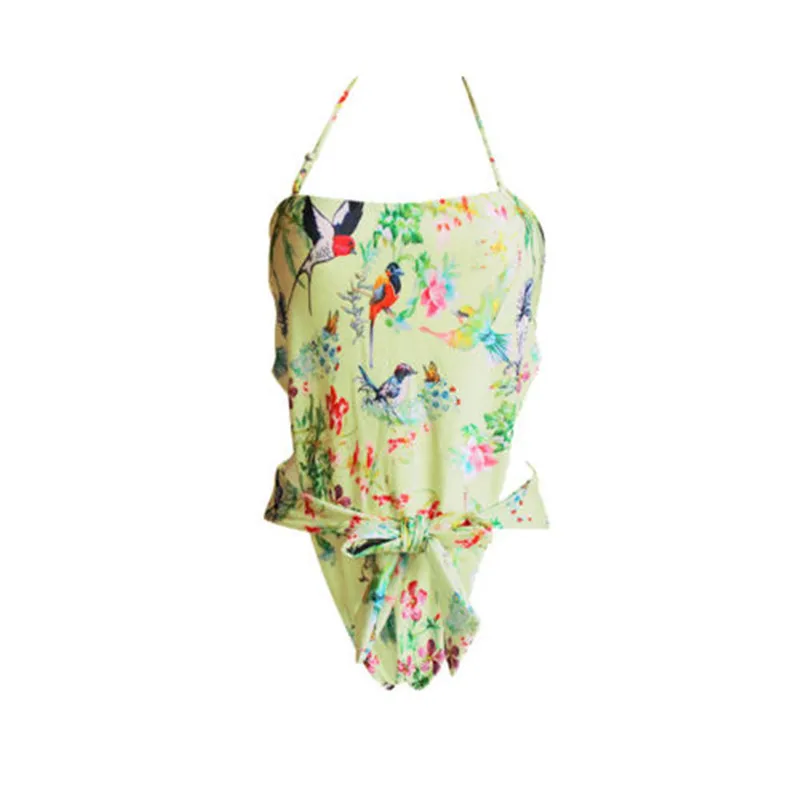 Женский бандажный купальник бикини с пуш ап вырезом и принтом монокини|monokini one