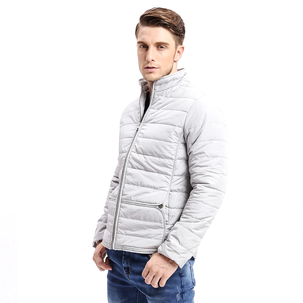 Новинка зимы 2020 мужские парки куртка однотонное пальто на молнии обычная посадка