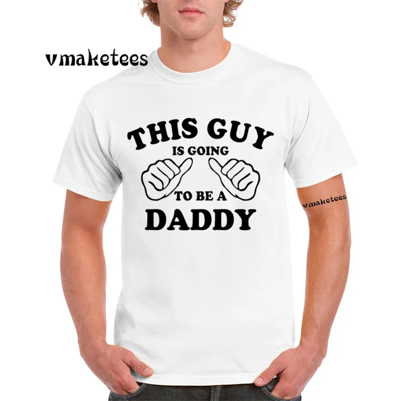 Мужские с принтом Guy 'is To Be New Dad Fresh Father T Shirt Летняя Повседневная футболка