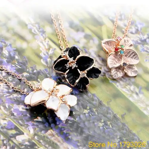 Женская дизайнерская многослойная цепочка-чокер с цветком гардения короткое