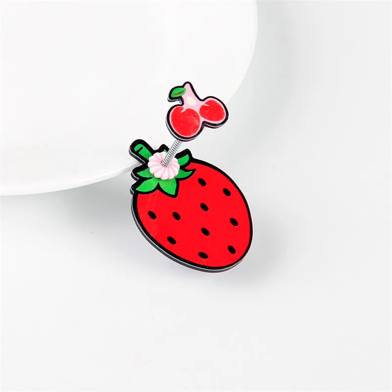 4 Strawberry Корейские милые заколки-бантики для волос для девочек головные уборы кролик конфеты цветок весна заколки детские весенние заколки детские аксессуары для волос - Цвет: 4 Strawberry