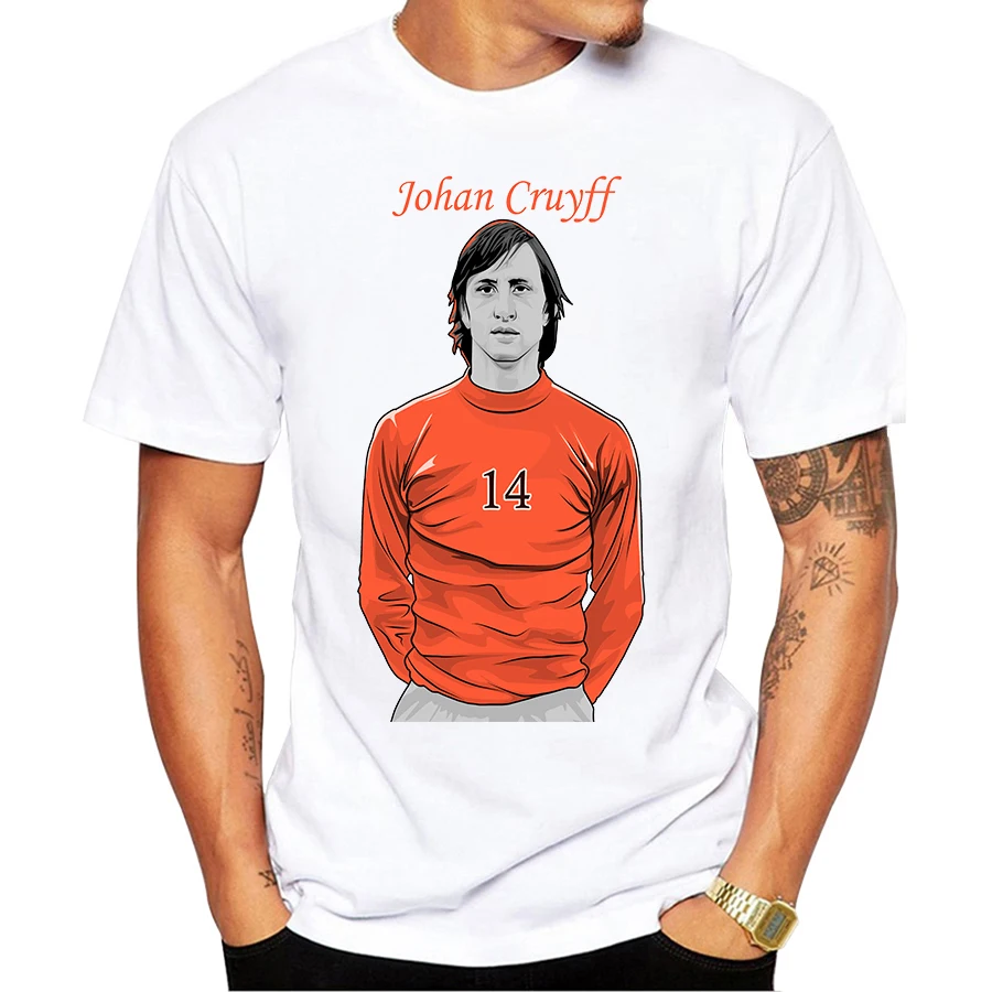 New Arrival Men Fashion Netherlands Johan Cruyff Printed T-Shirt Short Sleeve Tee Hipster Cool Design Tops O88 | Мужская одежда