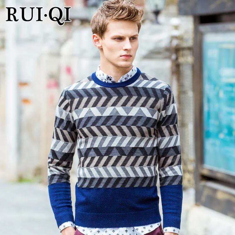 Свитер Весна и осень Для мужчин новый одежда 2018 Новый жаккардовый пуловер с