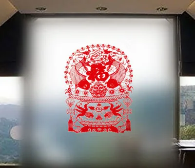Chinese Traditional Paper Cut 34*44cm 3pcs/Set Classic Folk Style Flocking for Paper-cut Gifts GD036 |