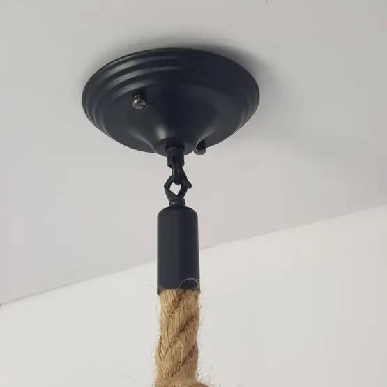 Винтажный подвесной светильник в стиле ретро из пеньковой ткани|lamp light kit|lamp post