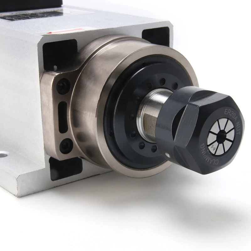 CNC 2.2kw с воздушным охлаждением квадратный Шпиндельный двигатель комплекты 2.2kw 220V преобразователь частоты+ 2200w шпиндель+ ER20 цанговый набор