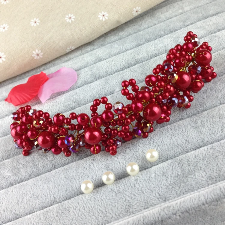 Горячая Распродажа элегантные мягкие хрустальные жемчужные бусы свадебные