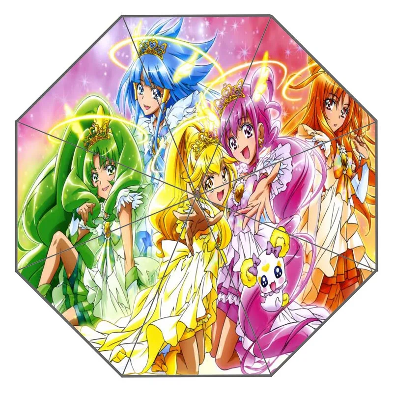 Пользовательский улыбка precure работа зонтик солнечный и дождливый солнцезащитный крем анти-УФ-зонтик# QAZ098K - Цвет: Umbrella