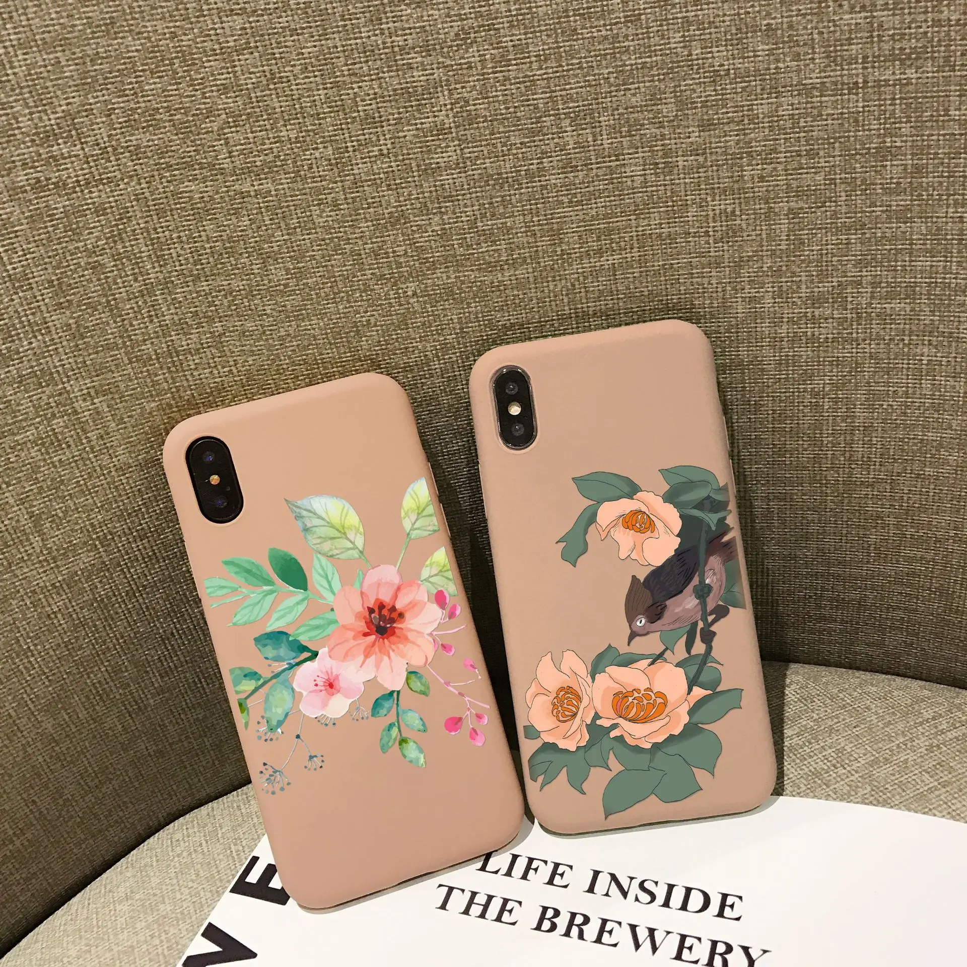 Простой стиль цветы прозрачный мягкий TPU чехол для IPhone X 6 6S 7 8 Plus телефона Iphone XR XS Max
