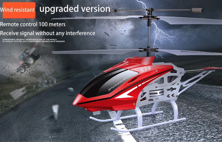 SYMA S39 RC вертолет 3 канала оснащен гироскопом светодиодный светильник дистанционное управление расстояние 100 м детский подарок красный/белый