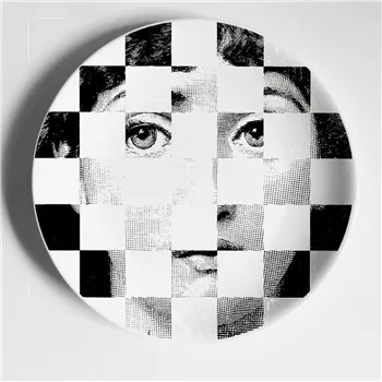 22 Rosenthal Piero fornasetti тарелки Стиль 8 дюймов дома Настенная Декорация плиты бар отеля справочная информация иллюстрации посуды оптом - Цвет: 22