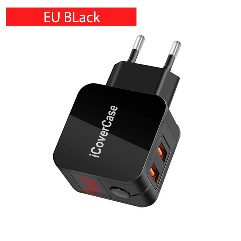2 port-led display Светодиодный дисплей 3 usb порта быстрое зарядное устройство для iPad chargeur для iPhone 4 5S 6 7 8 Plus X XS MAX samsung Xiaomi huawei зарядное устройство для телефона - Тип штекера: 2 port-led display