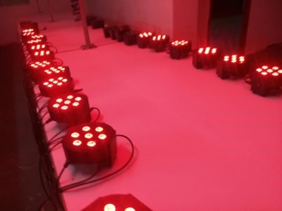 4 шт. этап Освещение RGBW 7*12 Вт LED PAR свет DMX512 управления звуком красочный этапа для