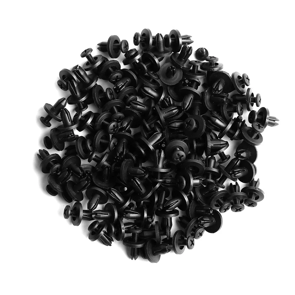 100 шт 6 мм отверстие диаметр крепежа КРЫЛО БАМПЕР Push Pin Клип Автомобильные