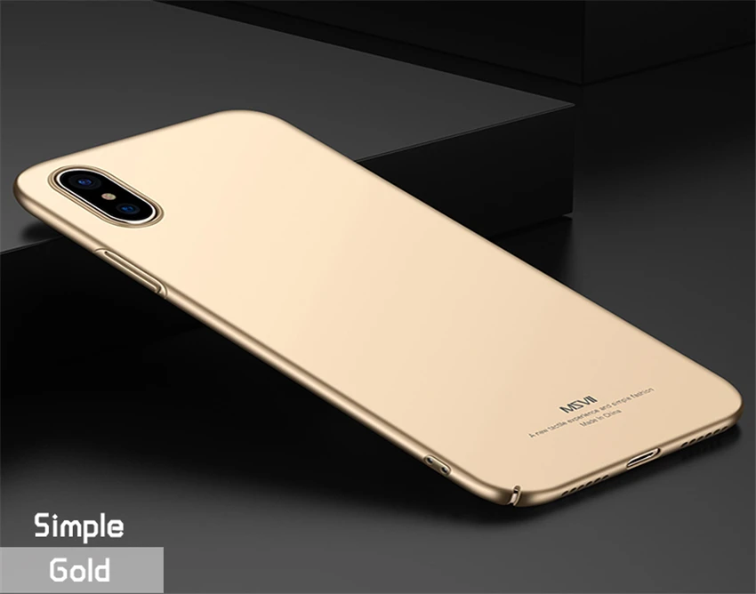 Для iphone X XS XR чехол MSVII Тонкий чехол для Apple iphone XS Max Coque ультра тонкий PC чехол для iphone XR чехол для iphone x