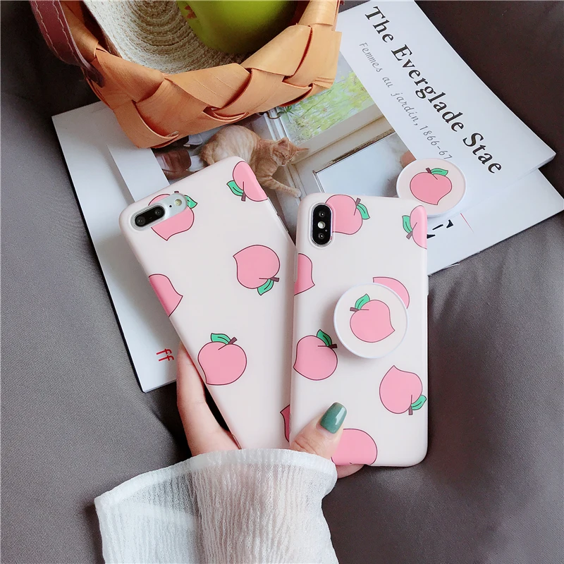 GlamPhoneCase новейший милый розовый персиковый чехол для iPhone X 8 plus 7 s 6 6s 6plus стильный