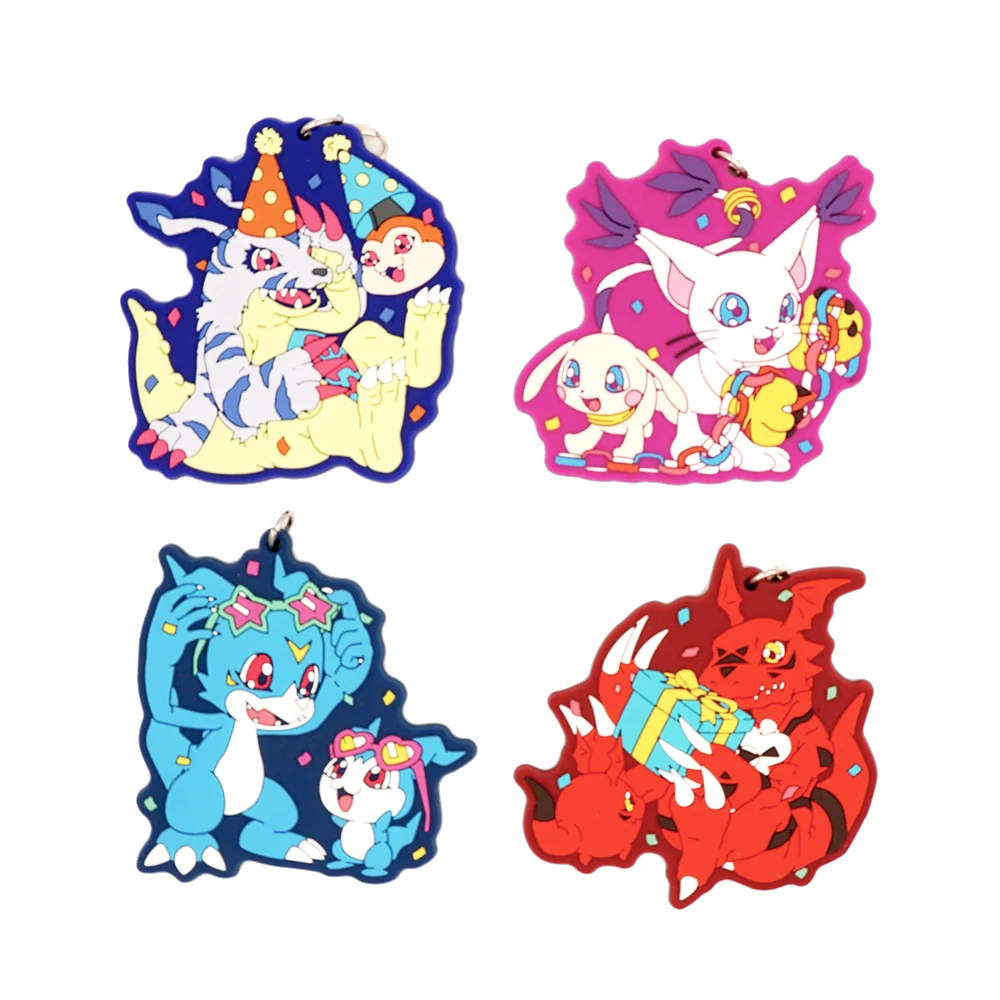 Digimons аниме Цифровой Монстр Shoutmon V mon Tailmon Gabumon резиновый ремень брелок|Брелоки| |