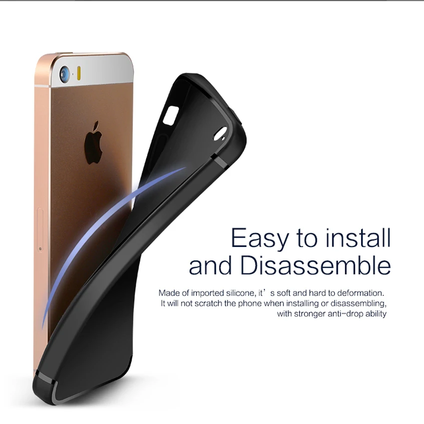 CHYI Роскошный чехол для iphone 5S 5 SE случаях Мягкие силиконовые ультра тонкий ТПУ