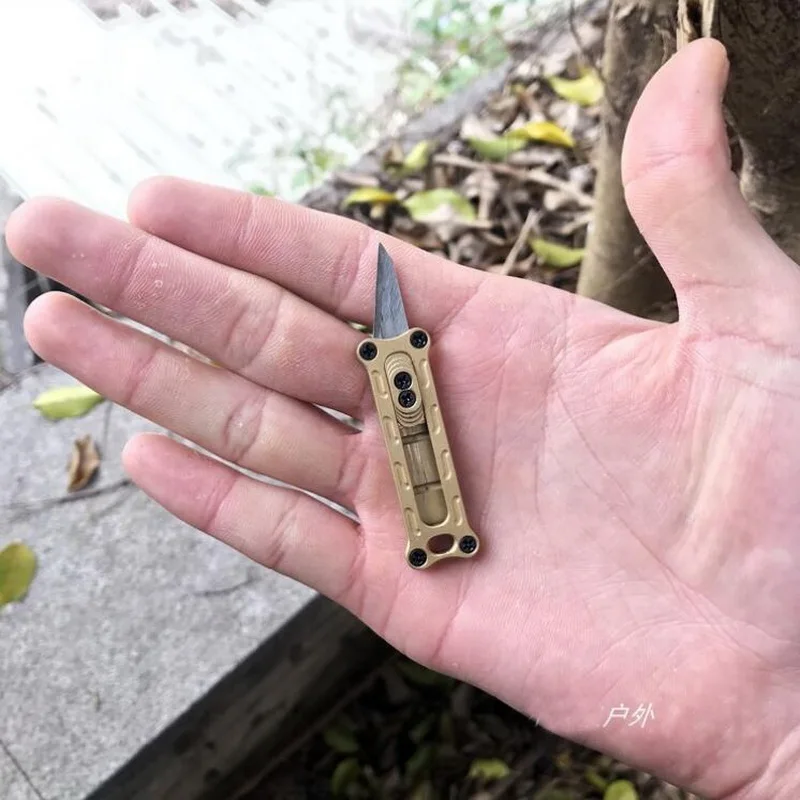 Открытый EDC мини инструмент латунный нож для ключей удобный многофункциональный