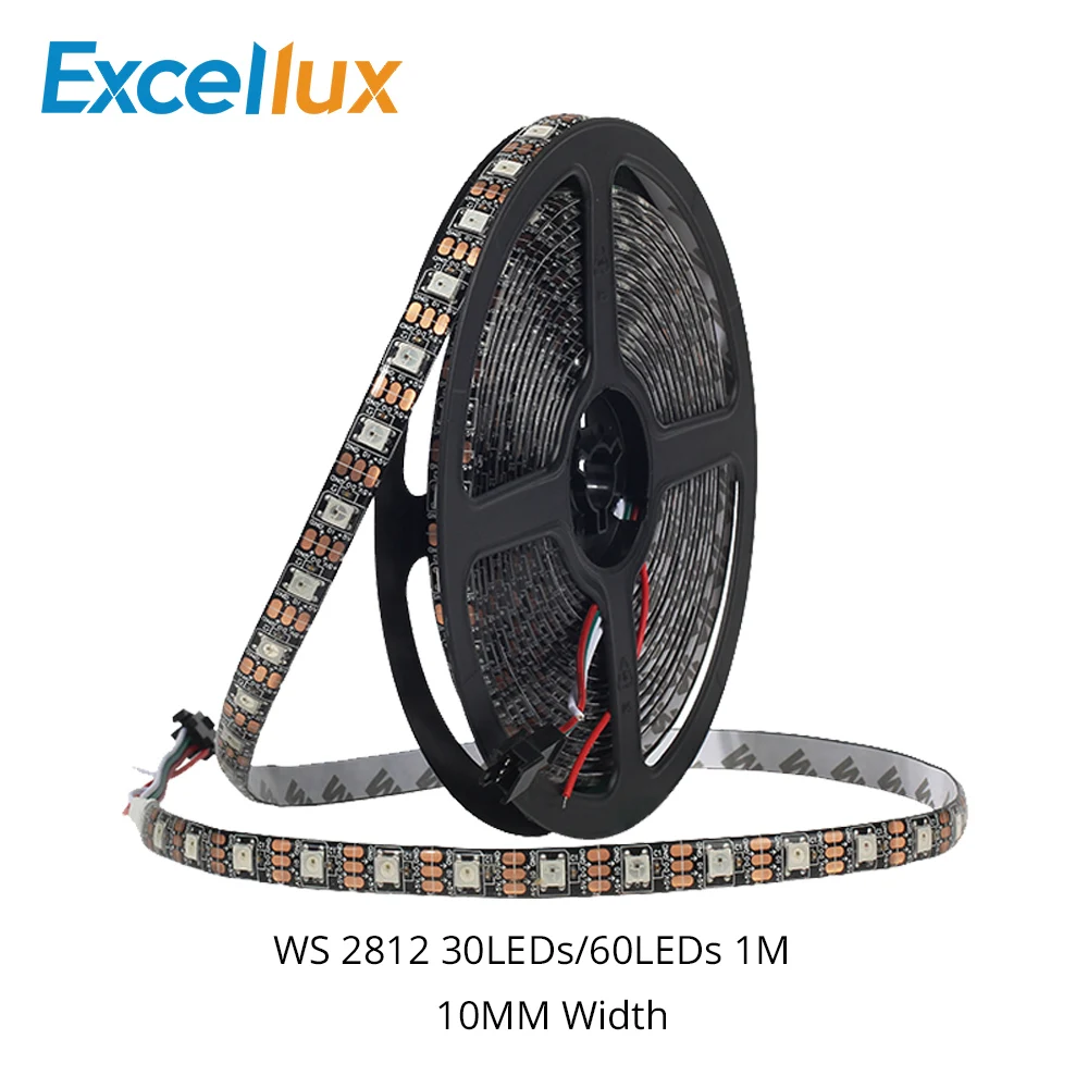 Светодиодный светильник 5050 RGB WS2812 2812B 30 5 В 1 м светодиодный s 60 водонепроницаемый