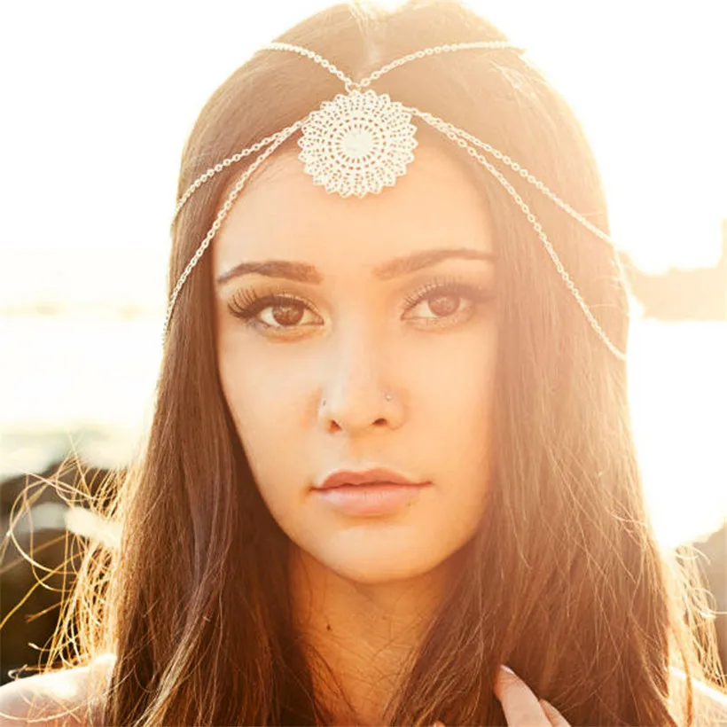 Женская повязка на голову с кисточками и цепочкой|fashion jewelry headbands|jewelry headbandfashion