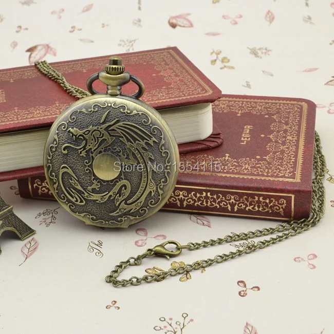 Акция на Рождество 50 шт./лот хит продаж Мужские кварцевые карманные часы с резным