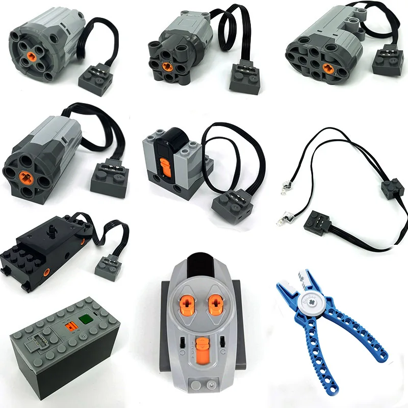 aSets02 Technic MOC части совместимые электроинструменты сервоблоки 20001 поезд MXL электродвигатель PF Модели Строительные наборы - Цвет: aSets02