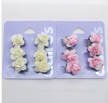 Спиральная заколка для волос украшенная розами 6 шт./лот|hair accessories|spiral hairpinaccessories