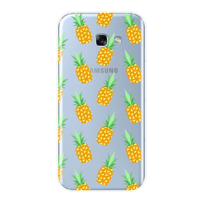 Мягкий силиконовый чехол для телефона Samsung Galaxy A3 A5 2016 2017 A6 A7 A8 2018 милый Ананас
