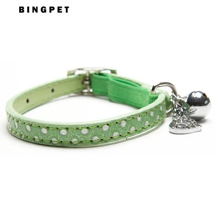 Bling Dot домашних животных кожа собака кошка Регулируемый воротник Цепочки и