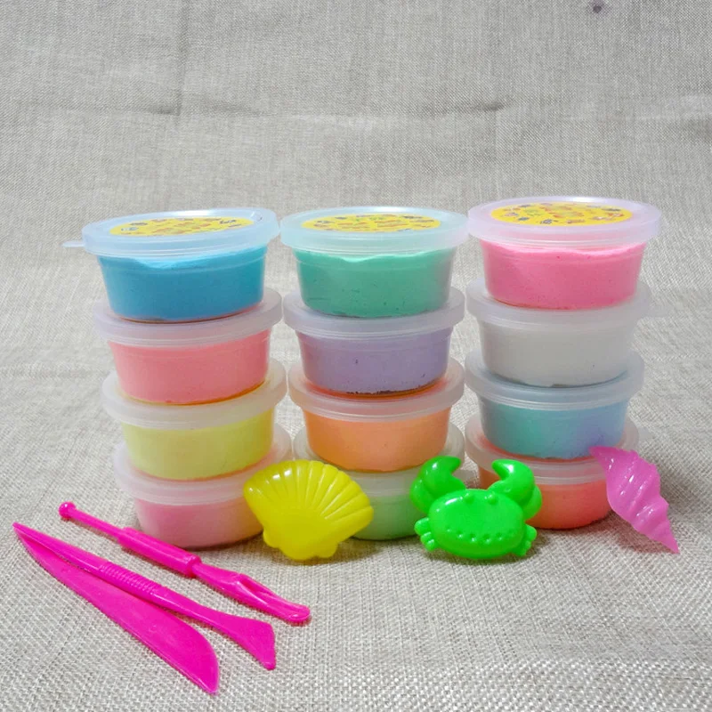 12 цветов/коробка светится в ночное время светильник полимерная глина воздушно