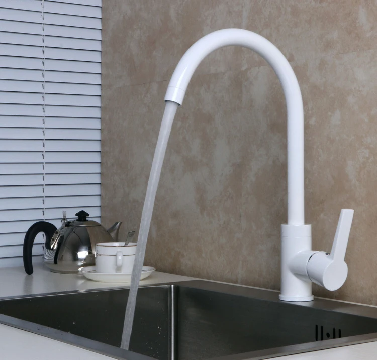 Смеситель для кухни из матового гранита с одной ручкой и поворотным носиком|mixer