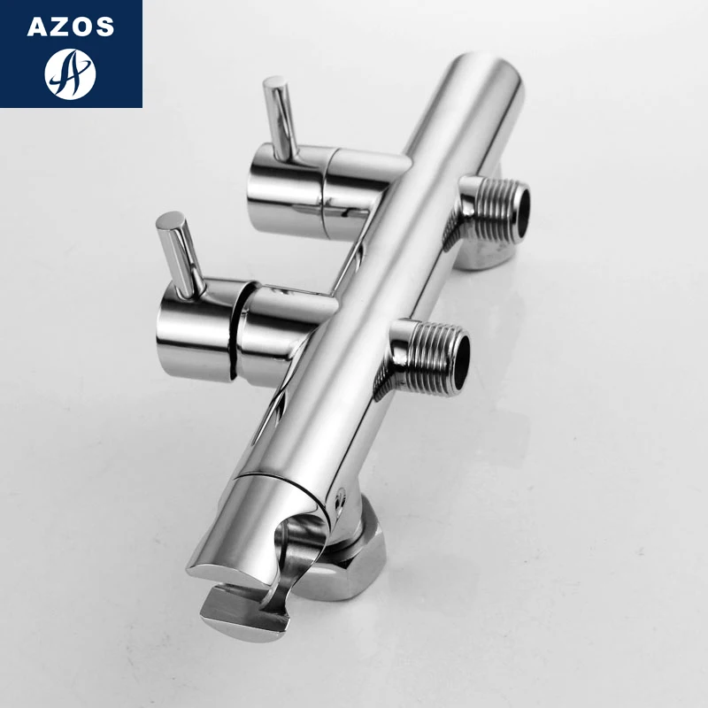 Azos биде кран под давлением разбрызгиватель головы латунь хром переключатель