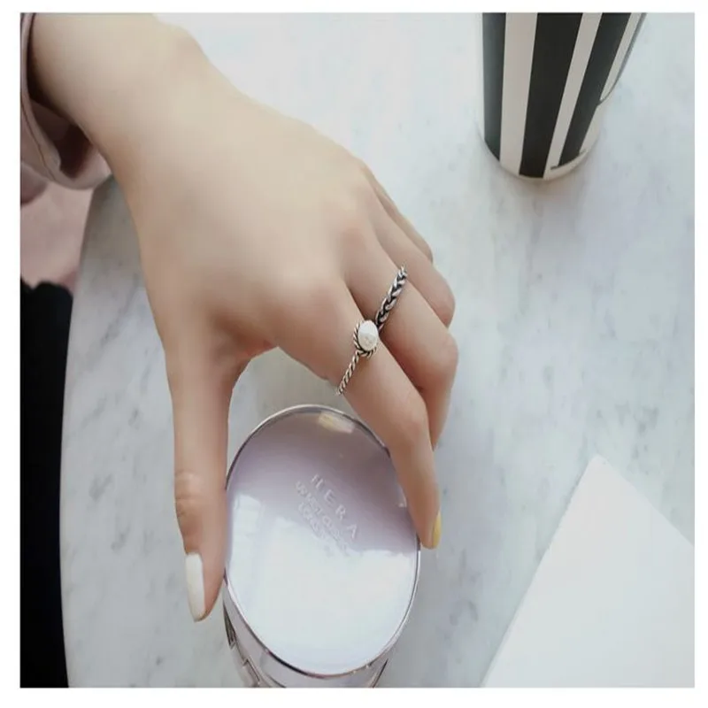 b127 2016 new fashion S925 pure silver restoring ancient ways is old natural freshwater pearl ring | Украшения и аксессуары