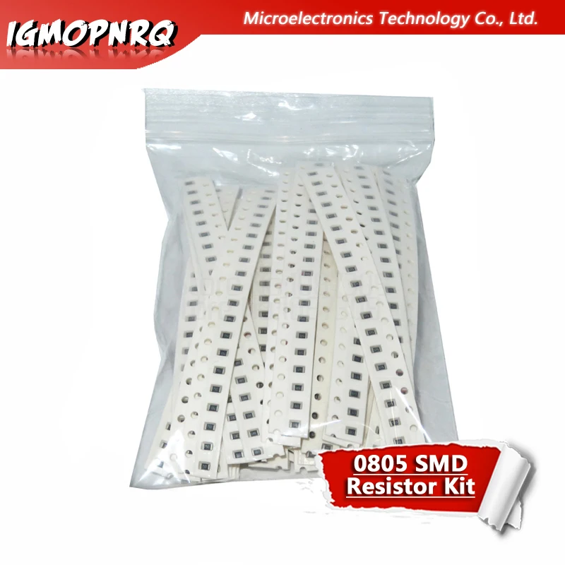 36 значений * 20 шт. = 720 0805 SMD комплект резисторов 1% 1/8 Вт (1 Ом ~ 10 м ом) компоненты diy