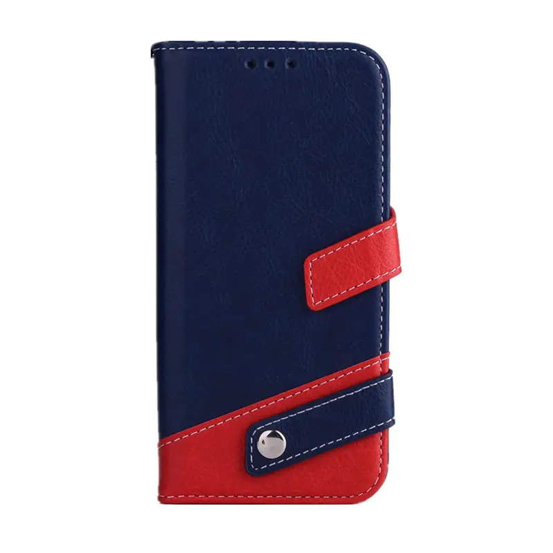 Blue Red Чехол для телефона чехол для Samsung Galaxy A3 A5 J3 J5 J7 S6 S7 S6Edge S7Edge край S8Plus S9Plus с из искусственной кожи чехол-портмоне с откидной крышкой - Цвет: Blue Red