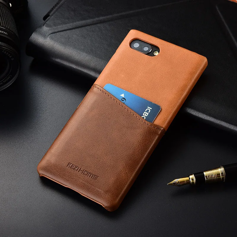 Kezihome New Case Luxury Slim Genuine leather Phone For Blackberry KEYone Key2 Cover Protection Black Matte | Мобильные телефоны и