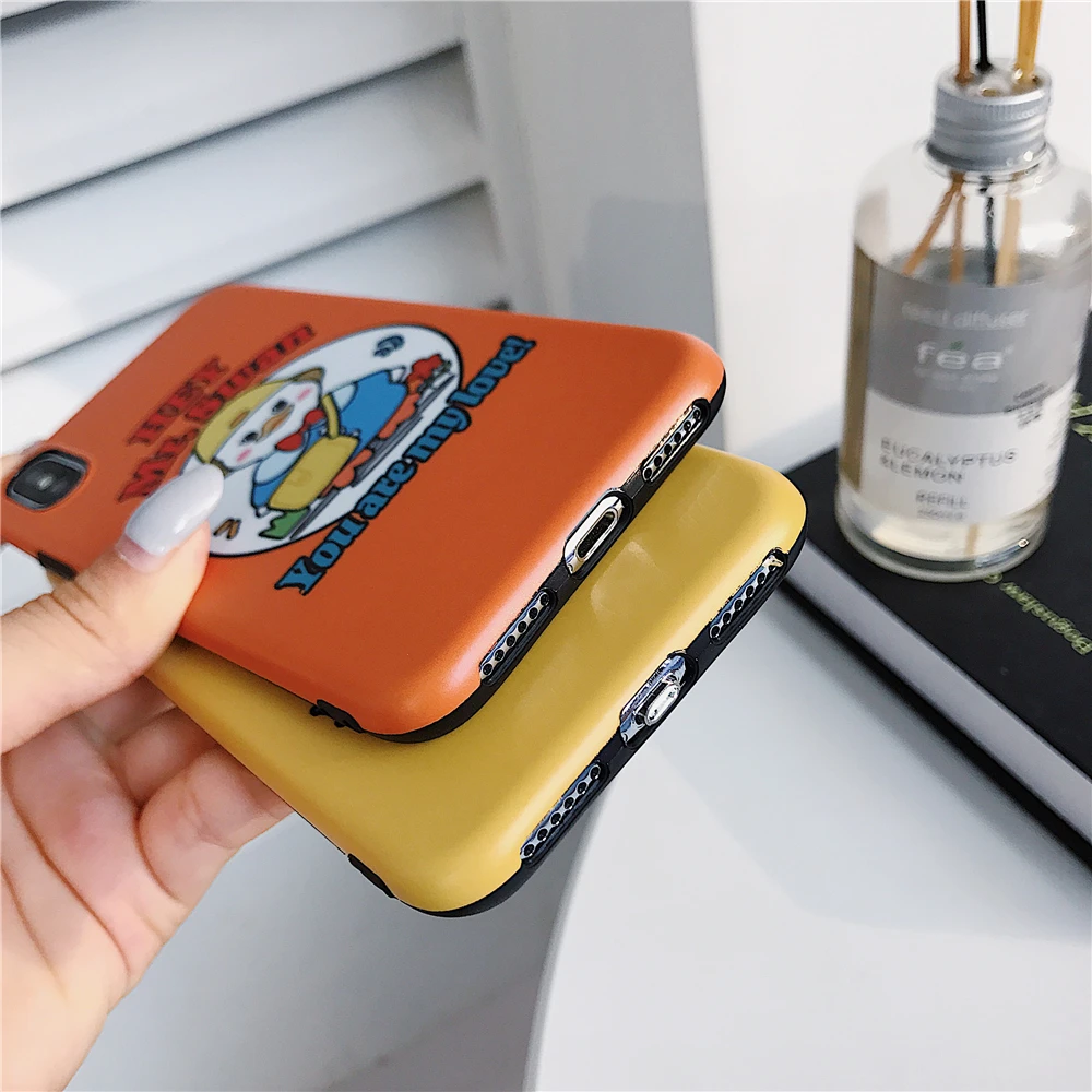 Пара прекрасная утка телефон чехлы для Iphone X 6 6s plus 7 плюс мягкий силиконовый чехол