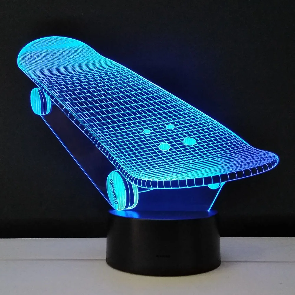 Ночной 3d стерео светодиодный светильник из плексигласа меняющий цвета|light 3d|night