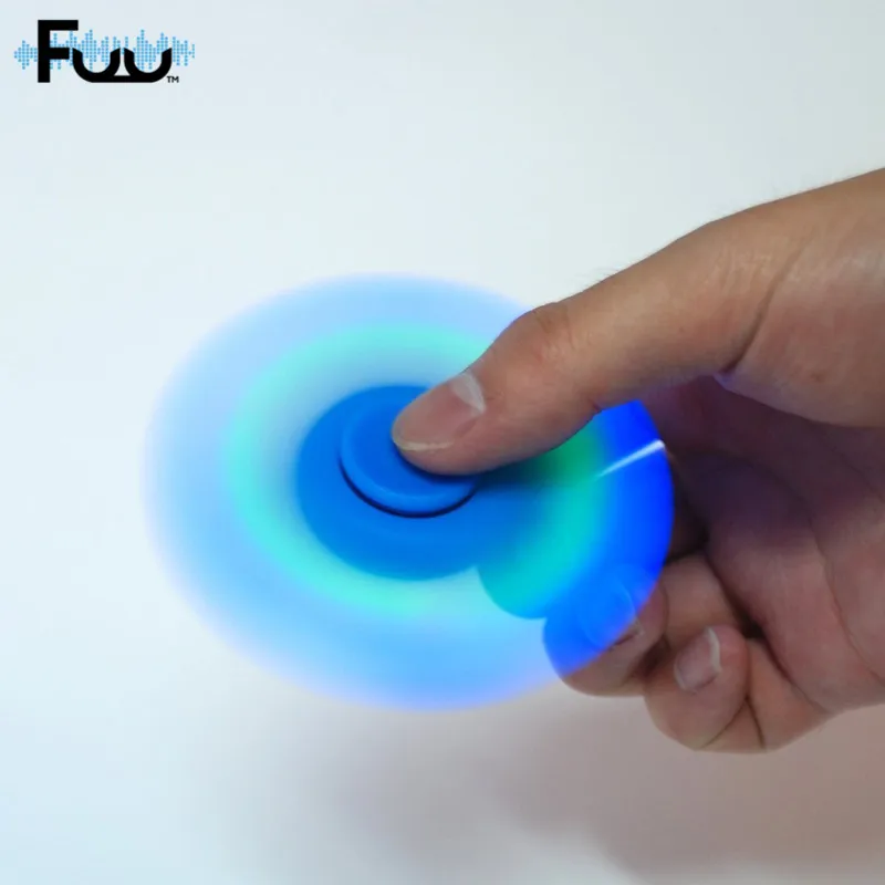 FUU Hot! Bluetooth динамик LED EDC ручной Спиннер антистресс флуоресцентный для взрослых