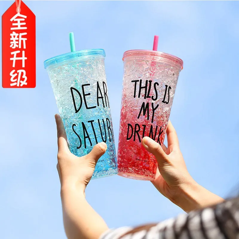 2017 Горячая распродажа! пластиковые кружки двойными стенками творческий Кружка BPA