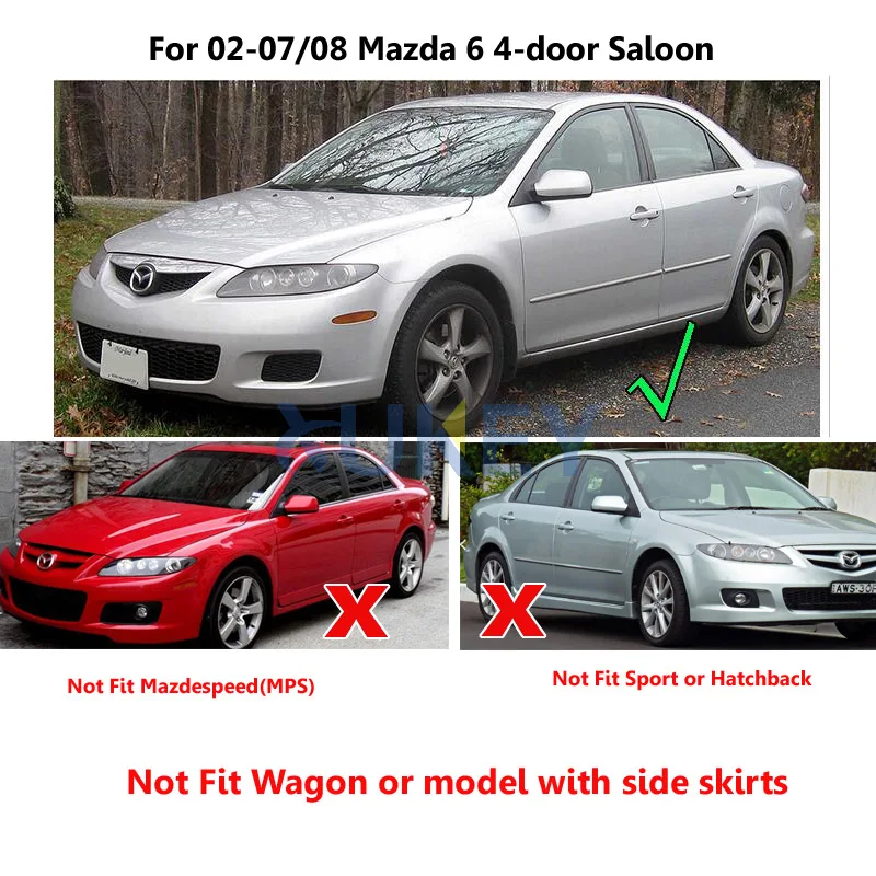 Набор литых брызговиков для Mazda 6 седан 2003-2008 брызговики от грязи строительные