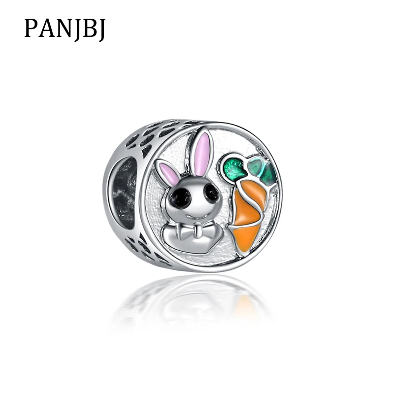 

Новинка, оригинальные эмалированные бусины в виде животных, кролика, моркови, подходят для браслетов, ожерелий, женские ювелирные изделия «...