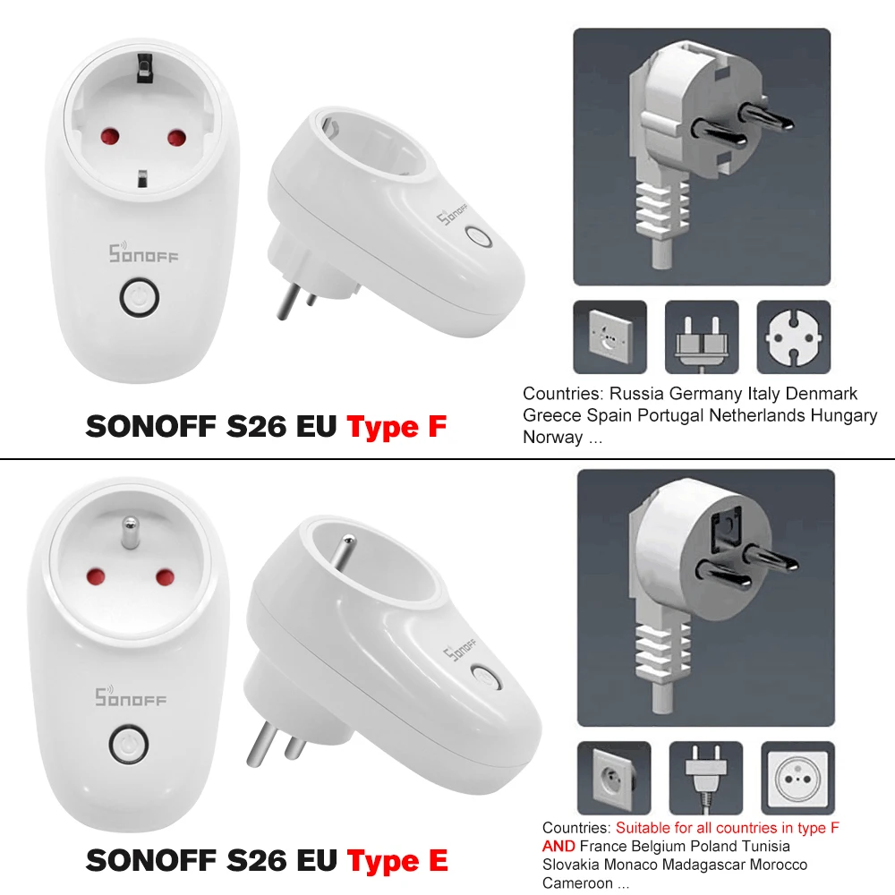Умная Беспроводная розетка Sonoff S26 с поддержкой Wi Fi|Модули для умного дома| |