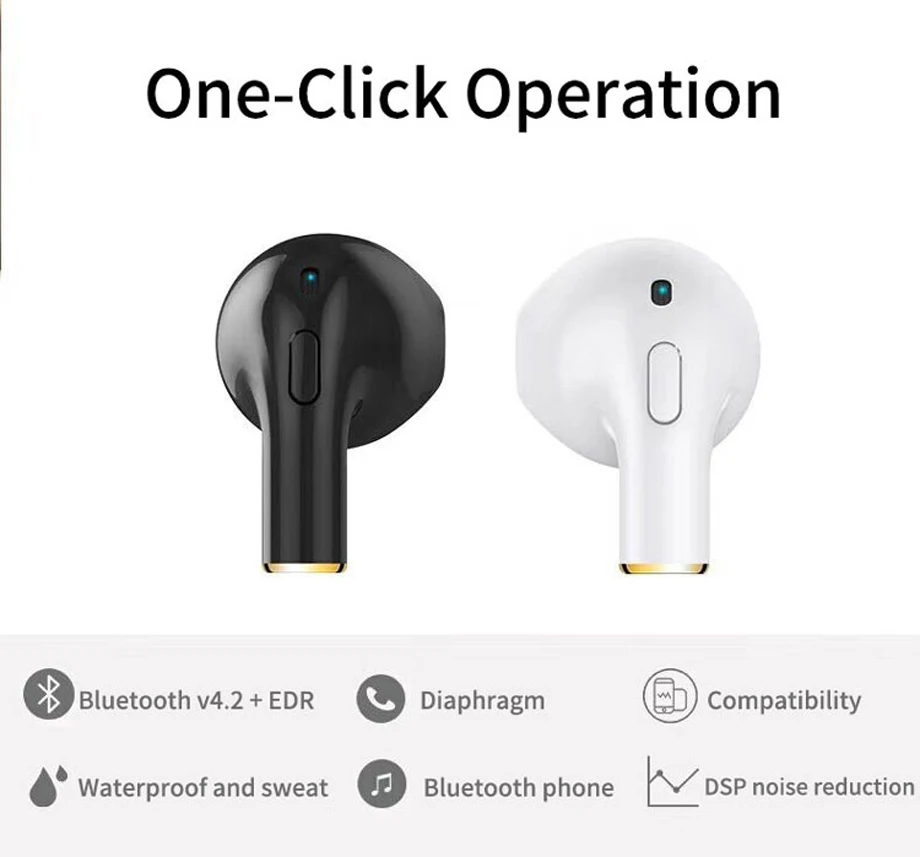 I8X мини гарнитура Bluetooth стерео smart вкладыши Невидимый Беспроводной наушники