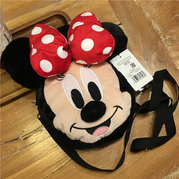 Minnie Mouse Милый 3D мультфильм Ститч чип и Дейл Дональд Дак Мэри Чеширский кот плюшевая сумка через плечо маленькие сумки через плечо детское Портмоне Кошельки - Цвет: Minnie Mouse