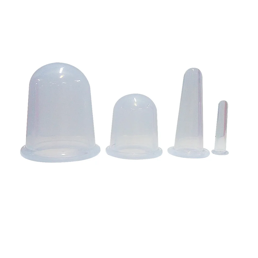 4 шт./компл. уход за телом антицеллюлитный силиконовые вакуумных банок чашки для