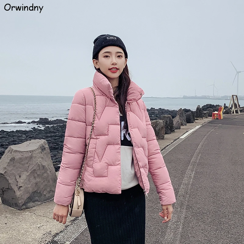 Orwindny осенняя и зимняя куртка Женская Толстая теплая парка женское короткое зимнее пальто женская одежда с хлопковой подкладкой casaco feminino