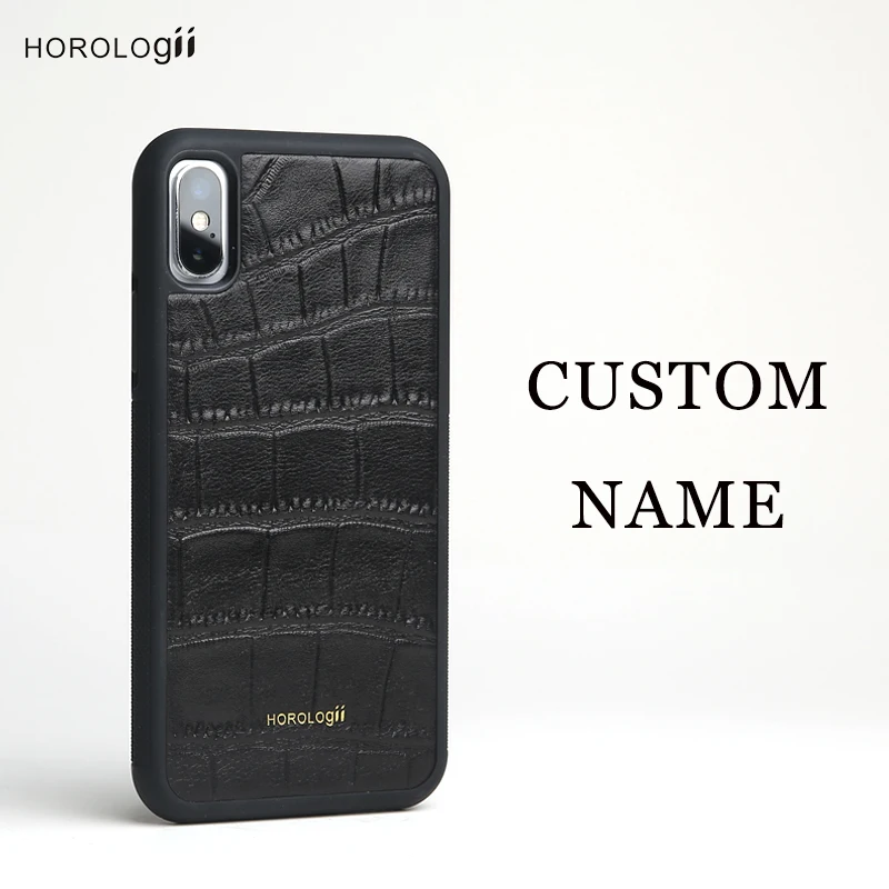 custom name horologii luxury leather phone case for iphone x 8 7 plus 11 12 13 pro case protective cover genuine leather free global shipping